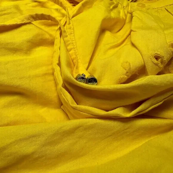 Lauren Ralph Lauren Yellow Embroidered Cotton Dress Women’s 12 Boho Cottagecore - Picture 16 of 16